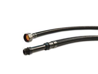 Hadička flex k baterii M10 x M 3/8" x 50 cm, dlouhý závit, nylon, černá