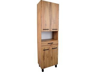 Skříňka vysoká Laka V 50 dub Wotan, nožky, 49,7x180x35,2