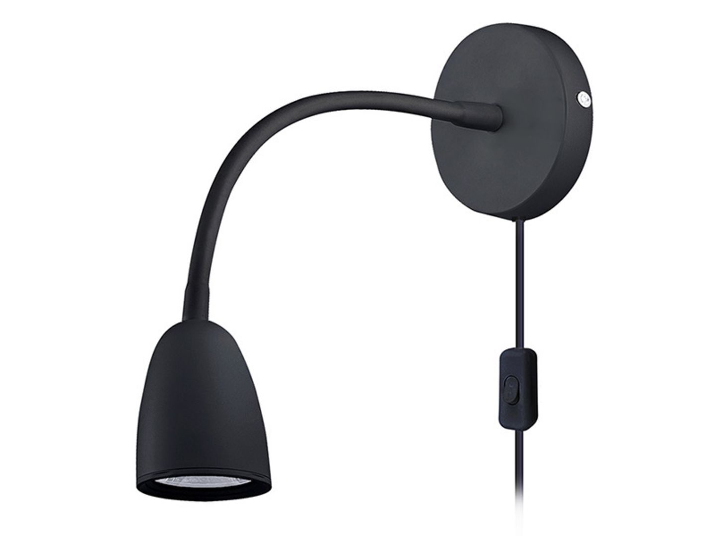 Lampa nástěnná LED stmívatelná 4W 280lm 3000K černá