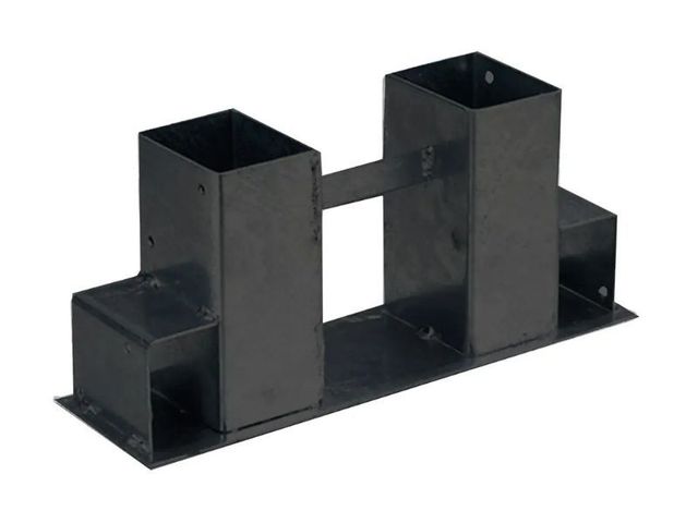 Obrázek produktu Stojan na palivové dřevo, černý, 2x340x150mm, otvory 80x60/60x40mm