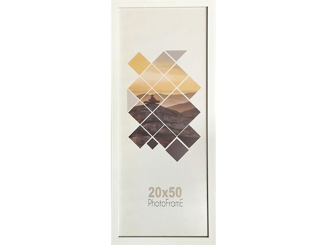 Obrázek produktu Fotorám bílý 1611PLF, plexi sklo, 20x50 cm