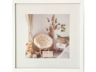 Fotorám bílý 1611PLF, plexi sklo, 20x20 cm