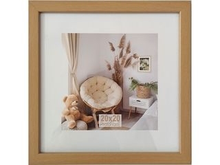 Fotorám světlé dřevo 1611PLF, plexi sklo, 20x20 cm