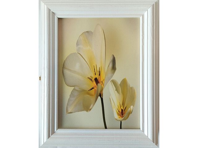 Obrázek produktu Skříňka na klíče bílé dřevo, tulipán, dřevo, 31x25 cm