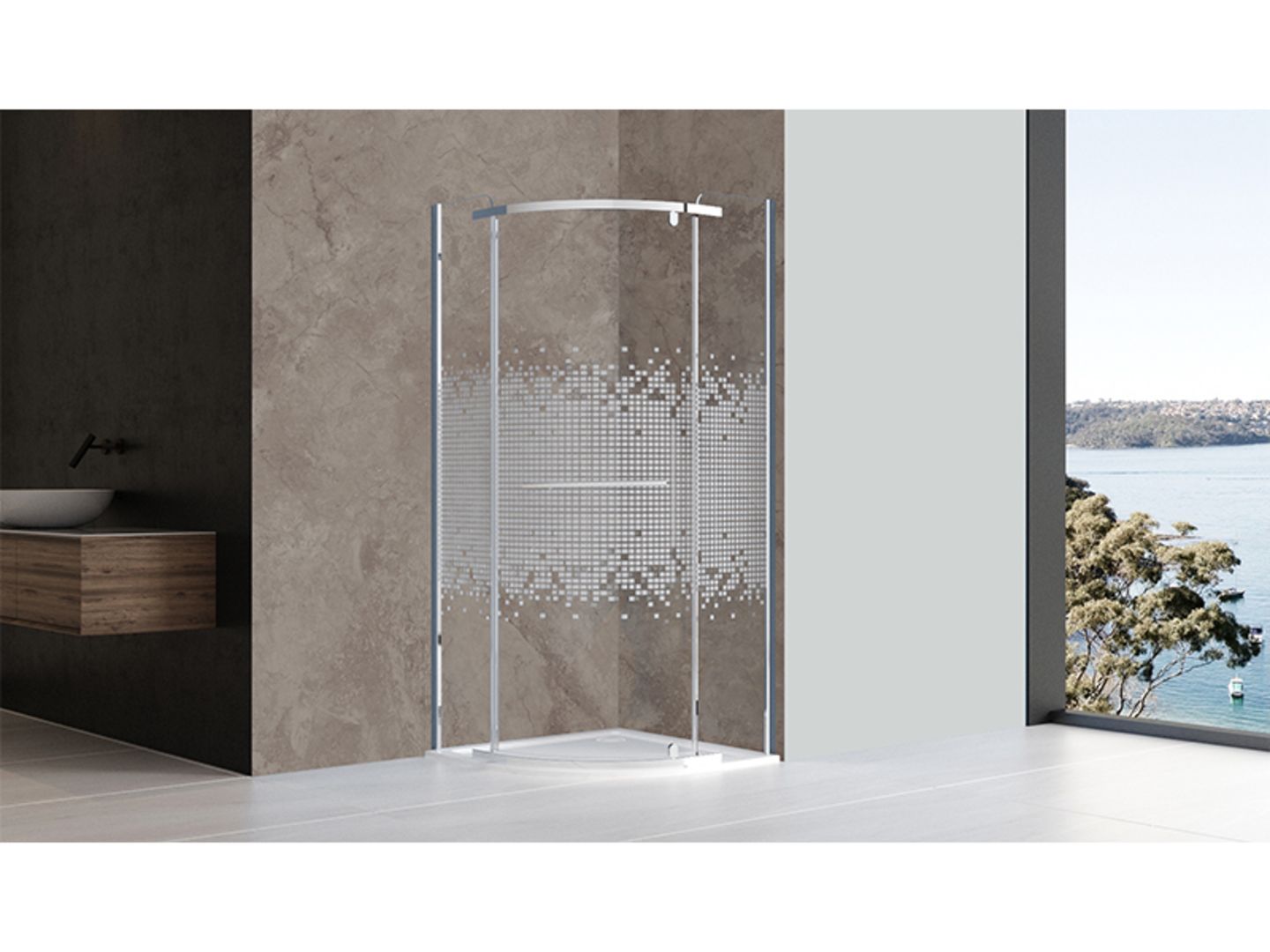 Roth Kout sprchový Silvela 90 LH/sklo patter, R550, 90x90x195