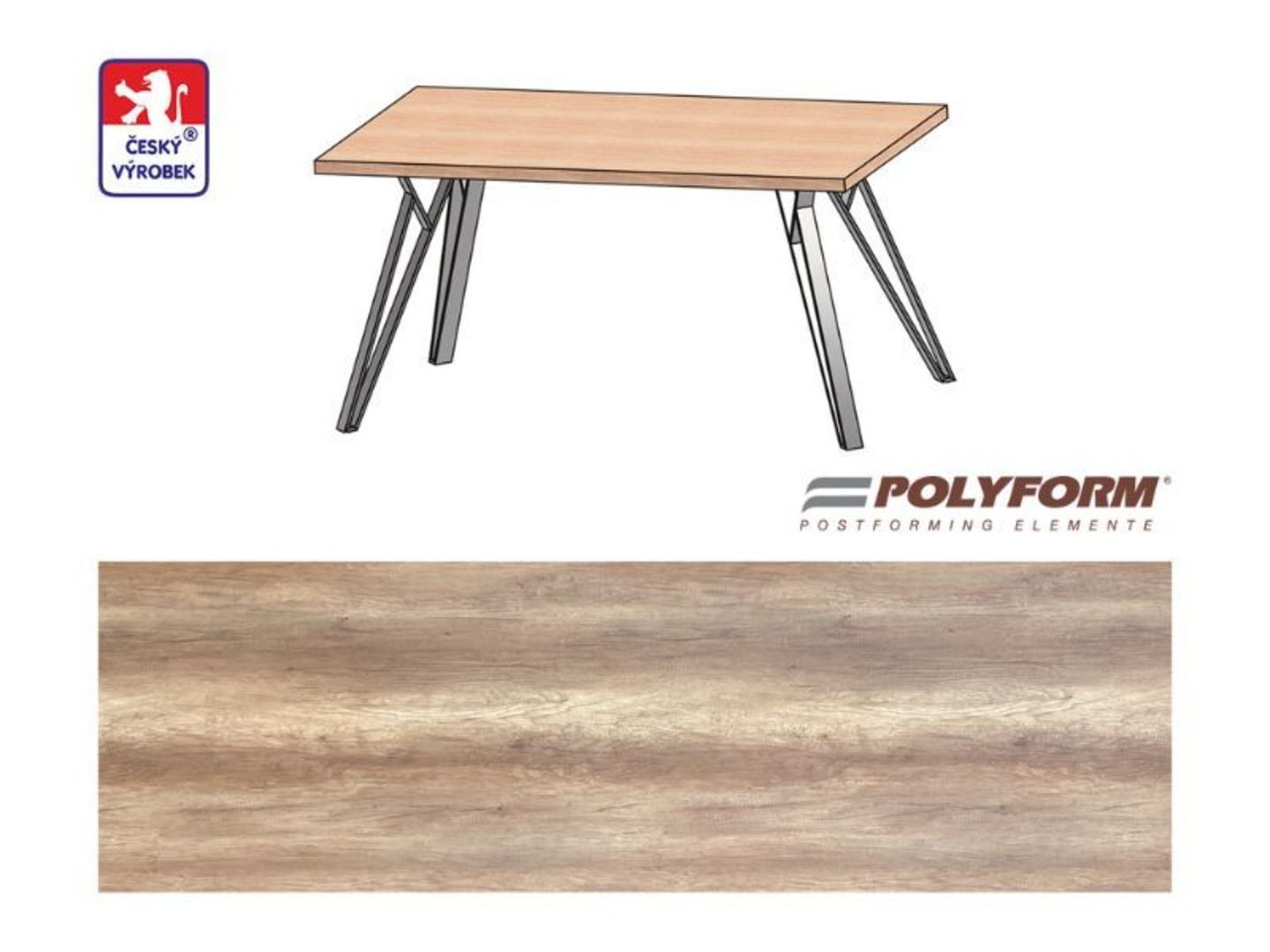 Stůl Standard 150 – old wood, 38 x 800 x 1500 mm, včetně podnože