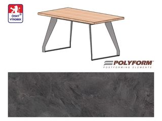 Stůl City 150 – mramor štípaný, 38 x 800 x 1500 mm, včetně podnože