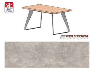 Stůl City 150 – cement, 38 x 800 x 1500 mm, včetně podnože