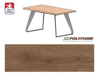Stůl City 150 – dub antik, 50 x 800 x 1500 mm, včetně podnože