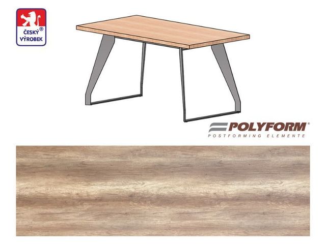 Obrázek produktu Stůl City 150 – old wood, 50 x 800 x 1500 mm, včetně podnože
