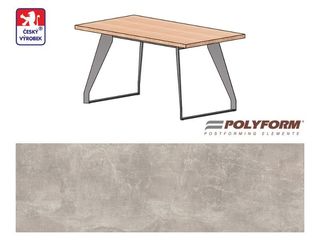 Stůl City 150 – cement, 50 x 800 x 1500 mm, včetně podnože