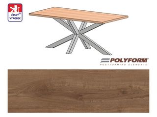 Stůl Ježek 180 – dub antik, 50 x 900 x 1800 mm, včetně podnože