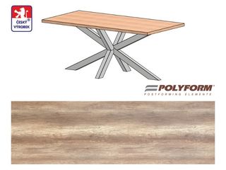 Stůl Ježek 180 – old wood, 50 x 900 x 1800 mm, včetně podnože