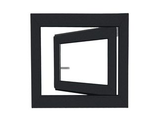Okno plastové BRAVO bílé/antracit 7016, OS1 50x50 L, 2sklo, 4kom/60mm (vč.kliky)
