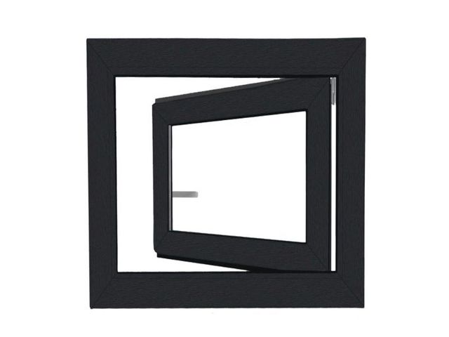 Obrázek produktu Okno plastové BRAVO bílé/antracit 7016, OS1 90x60 L, 2sklo, 4kom/60mm (vč.kliky)