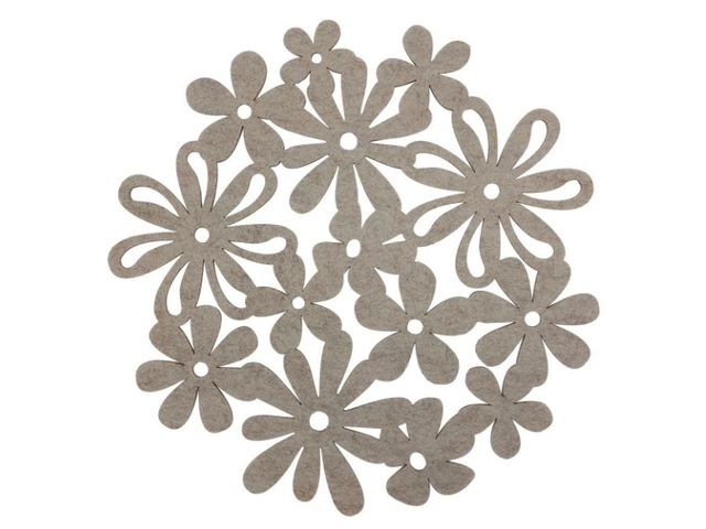 Obrázek produktu Prostírání filcové hnědé květy 33cm