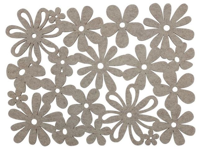 Obrázek produktu Prostírání filcové hnědé květy 40x30cm