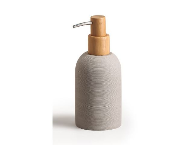 Obrázek produktu Dávkovač mýdla Riko, polyresin, taupe/bambus