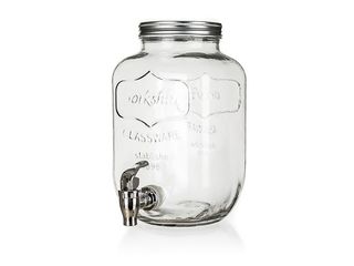 Láhev skleněná s kohoutkem 4000 ml, kovové víčko