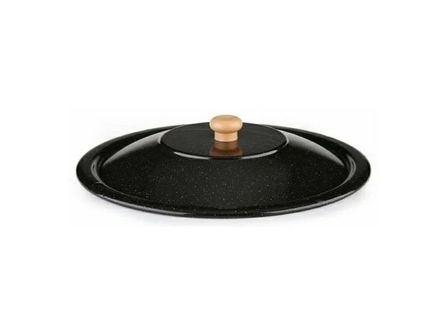 Obrázek produktu Poklice smaltovaná ke kotlíku 10-13l, 34cm, černá