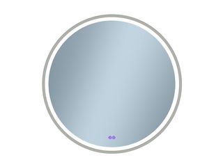 Zrcadlo Orion 60 s LED osvětlením, anti-fog, stříbrný alu rám 2,5 cm