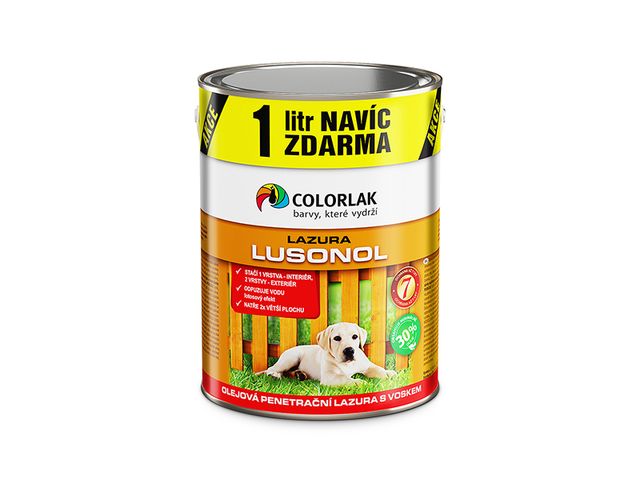 Obrázek produktu Lusonol lazura S1023/ 0021 ořech 4 l + 1 l zdarma