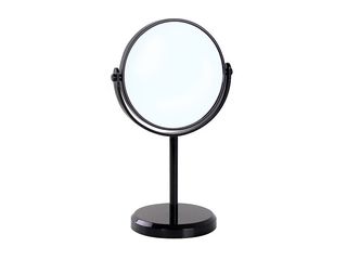 Zrcátko kosmetické stolní Ø 15 cm, oboustranné, černé
