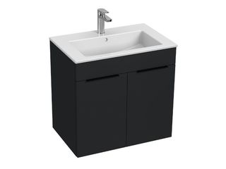 Skříňka s umyvadlem 65 JIKA Cube 650x430 mm, 2 dvířka, antracit mat