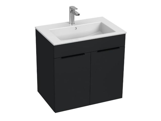 Obrázek produktu Skříňka s umyvadlem 65 JIKA Cube 650x430 mm, 2 dvířka, antracit mat