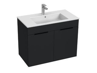 Skříňka s umyvadlem 80 JIKA Cube 800x430 mm, 2 dvířka, antracit mat