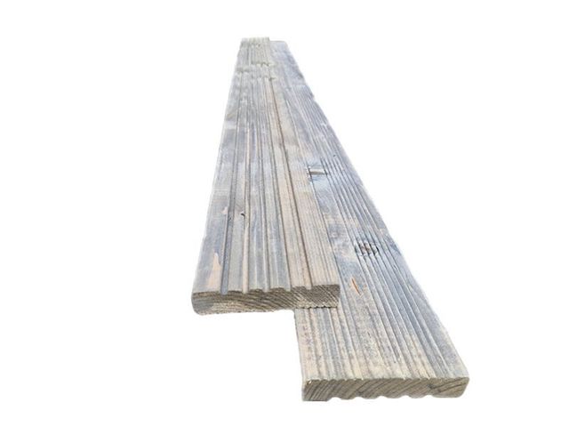 Obrázek produktu Prkno terasové Borovice tlakově impreg. šedé B/C, (rýh./část.rýh.) 24x120x1800mm