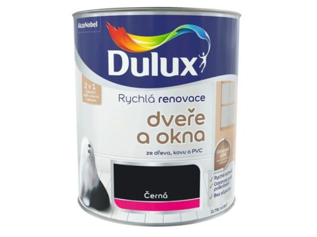 Obrázek produktu Renovace okna dveře Dulux, černá 0,75 L