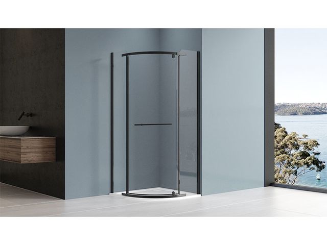 Obrázek produktu Kout sprchový Silvela 90 Black/Transparent, R550, 90x90x195