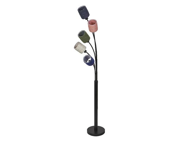 Obrázek produktu Svítidlo stojací Decor mix barev, plsť/ocel, objímka 5 x E14