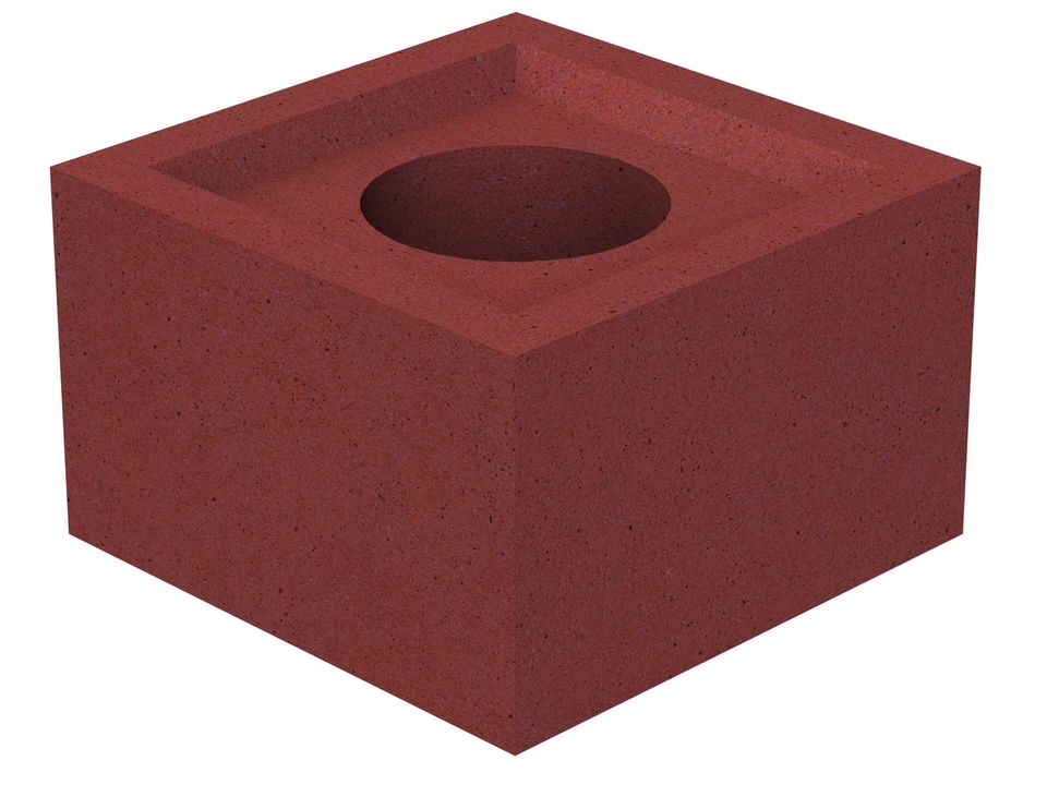 Tvárnice komínová Single Stone plynotěsná základní 385x385x240mm. EAN: 8595629000996