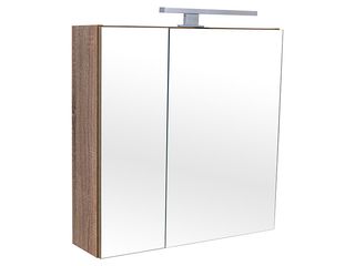Skříňka zrcadlová Vendy 60, dub Sonoma s LED osvětlením, 60x68x16