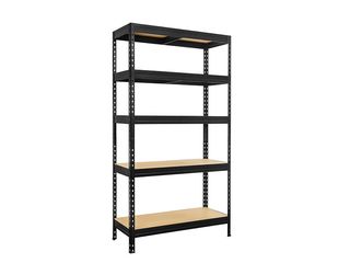 Regál kovový Praktik 1800x900x450mm / 5 C-MDF, černá