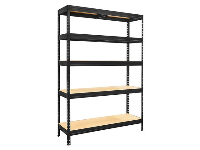Obrázek produktu Regál kovový Praktik 1800x1200x450mm / 5 C-MDF, černá