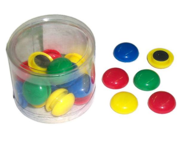 Obrázek produktu Magnety dóza 25ks kulaté průměr 2cm