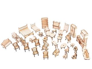 Puzzle dřevěné 3D Woodcraft, nábytek