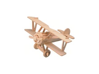 Puzzle dřevěné 3D Woodcraft, letadlo dvouplošník