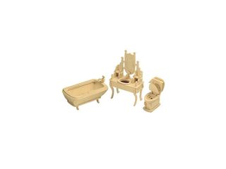 Puzzle dřevěné 3D Woodcraft, koupelna