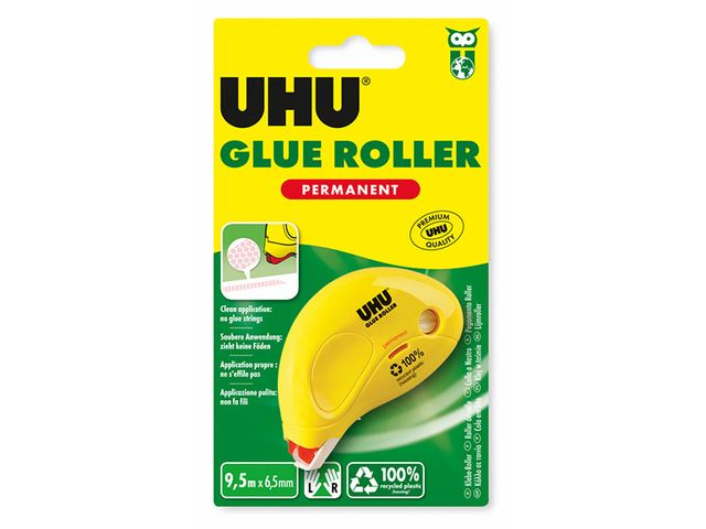Obrázek produktu Lepidlo v praktickém rolleru UHU Glue Roller Permanent, 6,5 mm x 9,5 m