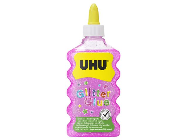 Obrázek produktu Lepidlo třpytivé UHU Glitter Glue Maxi, růžová, 177 ml