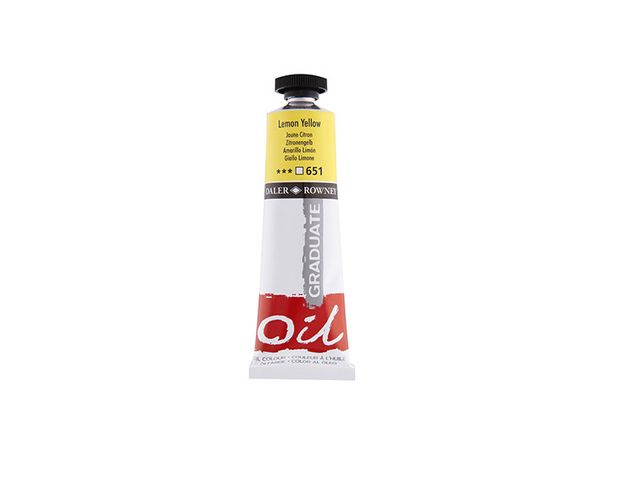 Obrázek produktu Barva olejová GRADUATE, citrónová žlutá, 38 ml
