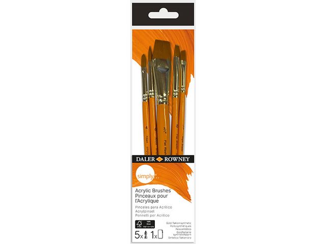 Obrázek produktu Štětec DR SIMPLY, sada 5 ks, syntetický vlas (akryl)