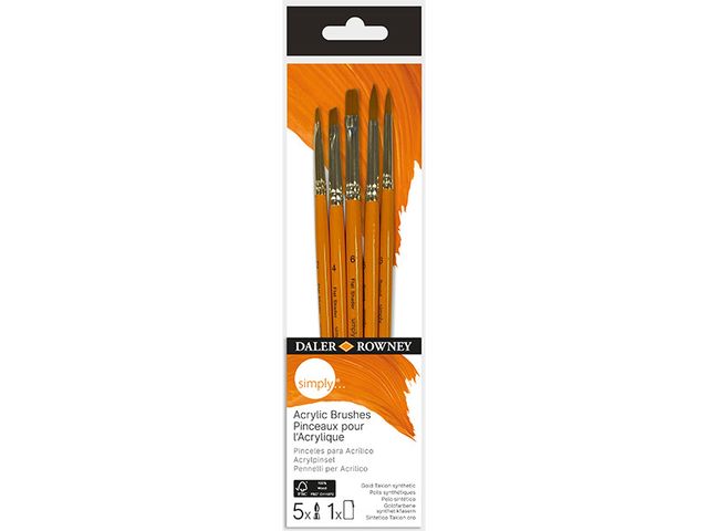 Obrázek produktu Štětec DR SIMPLY, sada 5 ks, syntetický vlas (akryl)