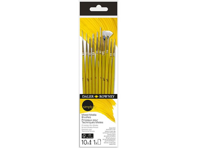 Obrázek produktu Štětec DR SIMPLY, sada 10 ks, mix štetců pro detailní malbu (mixed media)