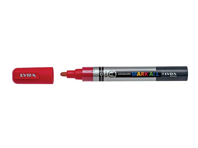 Obrázek produktu Popisovač akrylový Graduate Mark All 2 mm, červený