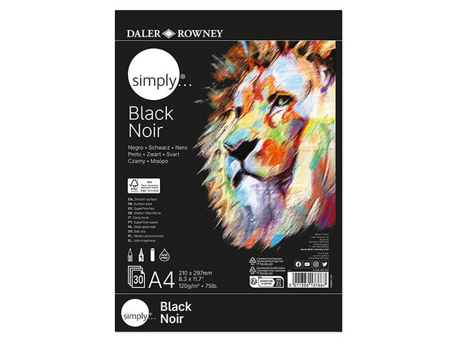 Obrázek produktu Blok A4 - černé papíry SIMPLY